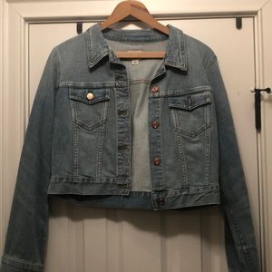 JCrew Jean cropped jacket
